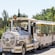 A touring tram made to look like a train